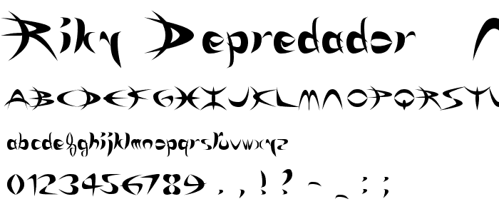 Riky Depredador  Normal font